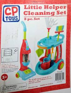 lot 2004 image: Childrens Pretend Play Plastic Cleaning Set By CP Toys, Ages 3, Requires 2 AA Batteries (not included)