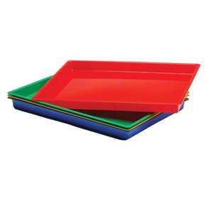 lot 2012 image: Lot of 12, Constructive Playthings Messy Trays, 16 in. X 12 in., for Paint, Water, Sand Toys & Classroom Supplies, Ages 3 
