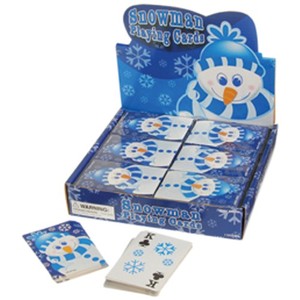lot 3021 image: US TOY XM491 Snowman Playing Cards. 12 Pack of cards