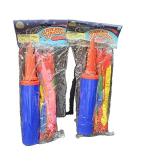 lot 3027 image: Lot of 2, Rocket Balloons with a hand pump.