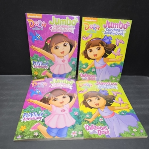 lot 3044 image: Lot of 4 door the explored Jumbo coloring and activity
