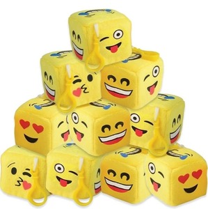 lot 3056 image: Lot of 32, Plush Emoticon Dice with Clips