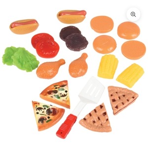 lot 3070 image: Pretend Picnic Food Set  Durable Vinyl Play Food. Spatula not included