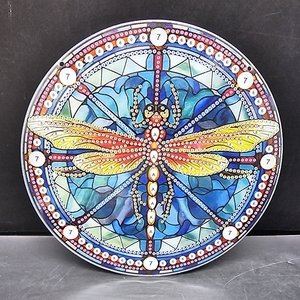 lot 3144 image: NQRSBUI DIY Hanging Diamond Art Pendant, Double Sided Acrylic Diamonds Painting Pendant Kit for AdultsSpecial Crystal Gem Craft Painting Kit for Christmas Home Wall Decor (Dragonfly)