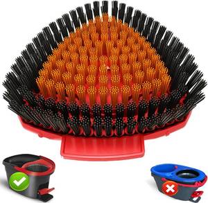 lot 3155 image: Upgraded Spin Mop Replace Scrub Brush Compatible with O Cedar EasyWring 1 Tank, Mop Replacement Scrubber Head Brush for Kitchen, Deck, Bathroom and Shower Floor Cleaning