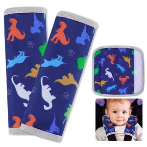 lot 6049 image: Seat Belt Cover Pad for Baby, Soft Seatbelt Cushion Covers for Kids 2Pcs Car Seat Strap Shoulder Pads for All Car Seats, Stroller, High Chair,Blue Dinosaur