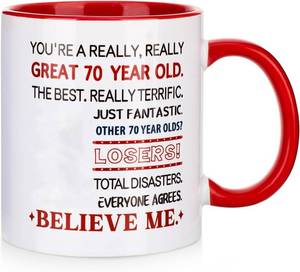 lot 6085 image: 70th Birthday Gifts   1955 Coffee Mug, Unique 70 Years Old Gift for Grandma,Grandpa, Dad, Mom, Men, Women   Fun Christmas, Father s Day Present