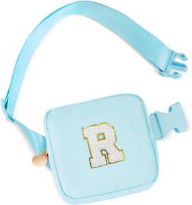 lot 6123 image: Mini Belt Bag Fanny Pack Small Crossbody Bags with Initials Cute Stuff Birthday Gifts for Teenager Girls Trendy Stuff for Teens - R,Blue Bag