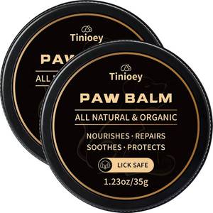 lot 6131 image: All-Natural Lick Safe Dog Paw Balm for Dogs & Cats  Dog Paw Pad Balm  Snout Soother for Dogs  Paw Balm Dogs and Dog Nose Balm for for Dry, Cracked, Irritated, Itchy Nose & Paws (1.23oz2)