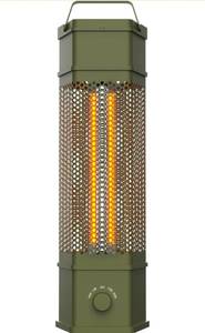lot 39217 image: ADVWIN Infrared Patio Heater, Electric Patio Heater for IndoorOutdoor Use, Portable Heater, 1500W, for Restaurant, Patio, Backyard, Garage, Decks (Green) - Retail $79