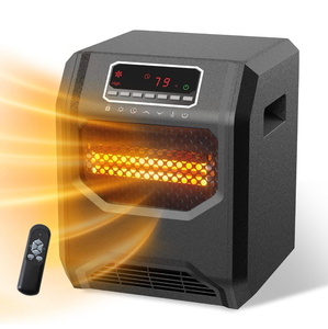 lot 39231 image: Infrared Space Heater 3 Mode 1500W Electric heater with 6 Quartz Infrared Element Child Lock Timer Remote for Indoor Use WEWARM - Retail $95