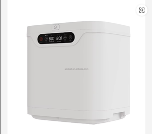 lot 39233 image: Smart Touch Control Electric Food Waste Composter Recycle Bin for Indoor Outdoor Household Composting Kitchen Waste Disposal - Retail $259