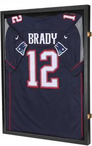lot 39260 image: Jersey Frame Display Case ,Jersey Shadow Box with 98% UV Protective Acrylic Door for Football,Basketball,Baseball Sports Jersey (Black, 1 Pack) - Retail $0