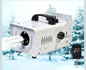 lot 39268 image: LANGXUN 800W Snow Machine with Manual & Wireless Remote Control, Fake Snow Maker Machine for Indoor & Outdoor, Adjustable Snowflake Amount for Christmas, Wedding Kids Party Stage Events - Retail $79