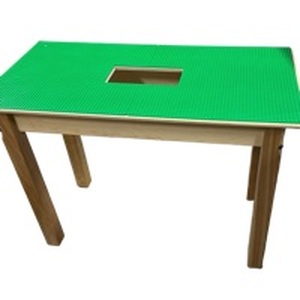 lot 39298 image: TABLE TOYS - compatible with Lego brand blocks-32x16 SOLID WOOD-MADE IN USA - Retail $149