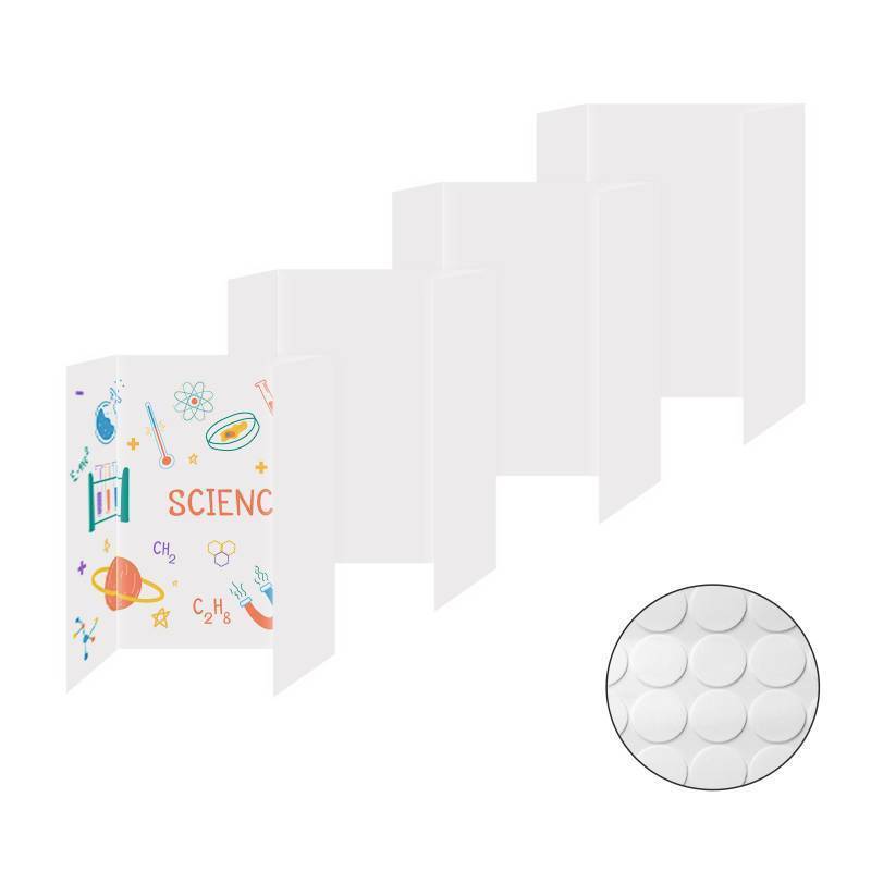 lot 1269 image: Yeplan 4 Packs Poster Boards,26x17 inches Medium Trifold Poster Boards with Double Sided Tapes,Corrugated Science Fair Display Boards,Professiona Boards,Project Board Retail $17.49