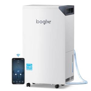 lot 1001 image: 4500 Sq.Ft. Most Efficient Energy Star 2025, Max 80 PintD (Standard 52PintD) Smart Compressor Dehumidifier with APPWIFI, Intelligent Humidistat for Basement, Home, Bedroom, Bathroom, Garage - Retail $1,100