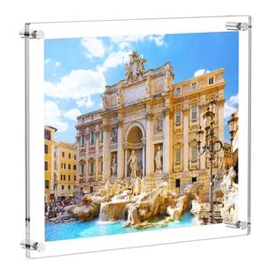 lot 1029 image: Large Acrylic Floating Picture Frame 18.5 x 22.5��Clear Photo Frame Wall Mount, Display Photo Frames for OfficeHomeLiving Room, Full Frame Size 22.5 x 18.5 - Retail $89