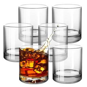 lot 1015 image: GATWOEST Premium Whiskey Glasses Set of 6- Clear Crystal Bourbon Glass 11 oz Old Fashioned Cocktail Glasses Classic Rocks Glasses for Rum,Liquor,Cognac,VodkaBar Scotch glasses-Whiskey Gifts for Men - Retail $22