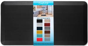 lot 1050 image: ComfiLife Anti Fatigue Floor Mat �� 34 Inch Thick Kitchen Mats for Floor, Standing Desk Mat, Kitchen Rug �� Comfort at Home, Office �� Durable �� Stain Resistant �� Non-Slip Bottom (24 x 70, Black) - Retail $95