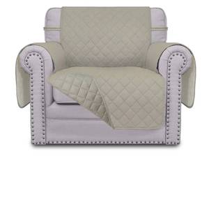 lot 1062 image: Easy-Going Chair Sofa Slipcover Reversible Sofa Cover Water Resistant Couch Cover Furniture Protector Cover with Elastic Straps for Pets Kids Children Dog Cat (Chair, BeigeBeige) - Retail $29