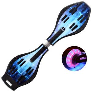 lot 1063 image: Magnitt Deluxe Junior Caster Board in Amazing Blue Color, with Illuminating Wheels for More Excitement, Fun and Visibility, Durable Twistboard for Teenagers, Adults and Professional(10) - Retail $60
