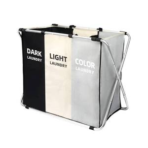 lot 1064 image: 180L Large Laundry Basket, Freestanding Laundry Hamper, Collapsible Tall Clothes Hamper with Handles for Dirty Clothes in the Dorm & Family Closet Storage Container and Organizer (1-Pack) - Retail $19