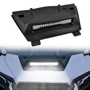 lot 1071 image: SLORIMOD Sport Hood Scoop with LED Spotlight for Polaris Ranger XP 1000 XP 4 1000 2024 2025 Accessories, PP Material Turbo Hood Scoop with LED Auxiliary Light Kit Replacement Air Intake Kit - Retail $195