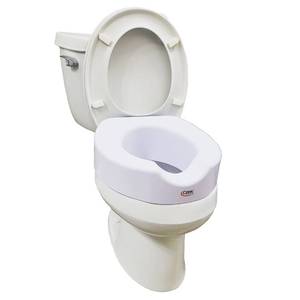 lot 1076 image: Carex Toilet Seat Riser With Quick-Lock, Raised Toilet Seat Adds 4 Inches of Height to Toilet - Toilet Seat Lifter With 300 Pound Weight Capacity, Slip-Resistant - Retail $35