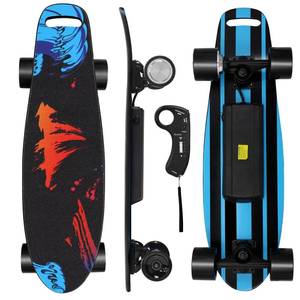 lot 1082 image: EBOSSOM Electric Skateboard with 350W Motor, 27 Eboard with Remote Control, 4 Modes Max 10Mph, 8 Layers Deck, Electric Skateboards for Beginners and Teens, ES6 SE - Retail $180