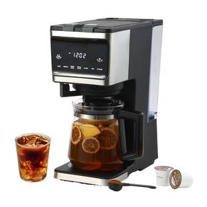 lot 1093 image: Sykaffe 3 in 1 Single Serve Coffee Machine,12-Cup Programmable Coffee Machine,Compatible with Kcup Pods,Ground Coffee,Coffee Pods, Iced Tea, Iced Coffee Function,Black - Retail $83