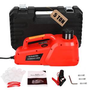 lot 1095 image: Trihelper Electric Car Jack 5 Ton 12V Hydraulic Jack Portable Car Lift Floor Jack Stand for Sedans SUV MPV Sedan Truck Change Tires Garage Repair Roadside Emergency Kit - Retail $84