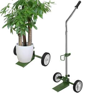lot 1102 image: Upgrade Plant Mover Plant Dolly with Wheels Heavy Duty Garden Pot Mover with Adjustable Handle and Flat-Free Wheels, Max 220 Lbs Capacity, Plant Dolly Caddy for Heavy Plant Pots - Retail $50
