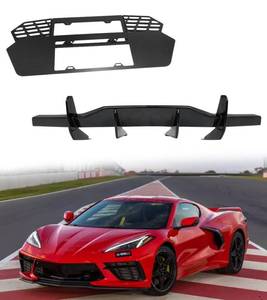 lot 1118 image: Bundled Items of C8 License Plate Frame and Rear Bumper Diffuser Fit for Corvette C8 2020-2025 Stingray Z51 2020-2025 - Retail $530