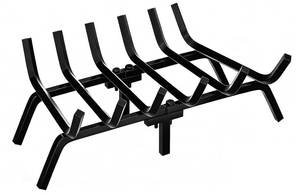 lot 1122 image: Fireplace Grate 24 inch Heavy Duty Fireplace Log Holder, 12 Solid Steel Bar Fire Pit Grate for Indoor Outdoor, Wood Stove Fireplace Accessories Wrought Iron Firewood Burning Rack - Retail $60