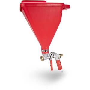 lot 1131 image: WAL-Board Tools Texture - Pro 200 Hopper Gun, Complete Kit for Wall and Ceiling Texturing, with Air Control Valve, Made in The USA, 052-020 - Retail $137