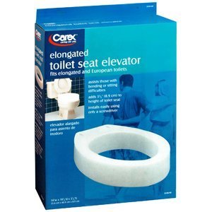 lot 1132 image: Carex Elongated Toilet Seat Elevator B306-00 Elong White - Retail $39