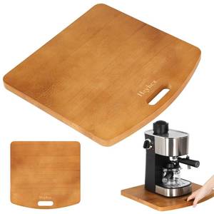 lot 1145 image: Solid Wood Sliding Tray for Coffee Maker-Appliance Slider with 360° Rubber Wheels-Kitchen Countertop Appliance Rolling Tray(13D x 14W) - Retail $25