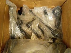 lot 1174 image: Front Upper Control Arm with Ball Joints Suspension Kit Fit for 1999-2006 Chevrolet Silverado GMC Sierra 1500 RWD Tie Rod Ends Sway Bar Stabilizer Links K80942-10pcs it looks like everything is there, but listed as open box - Retail $96