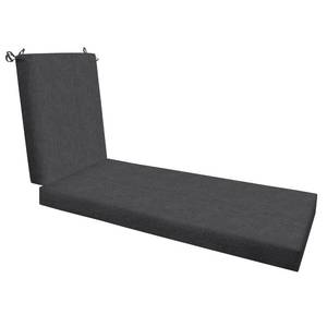 lot 1211 image: Honeycomb Outdoor Heritage Chaise 21.5 x 70, Textured White & Grey Chaise Lounge Cushion with Removable Cover, for Patio Furniture - Retail $99
