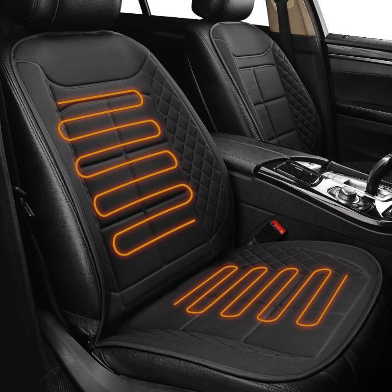 lot 43728 image: Car Seat Cushion Comfortable Seat Cover for Cars Trucks SUV Van, Full Back and Seat Cushion for Driver or Passenger Black 1 Pack - Retail $46