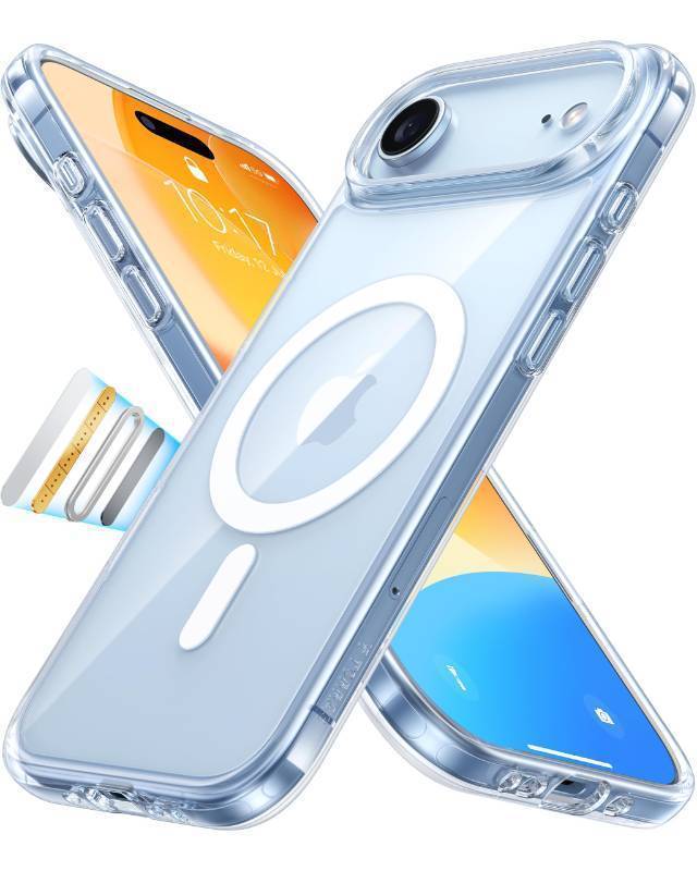lot 54182 image: Stronger Magnetic Clear for iPhone Air Case 6.5, Thin Fit for MagSafe, Transparent & Anti Yellowing Slim Case for iPhone 17 Air with Camera Control Button, Drop Tested, Diamond Clear - Retail $27