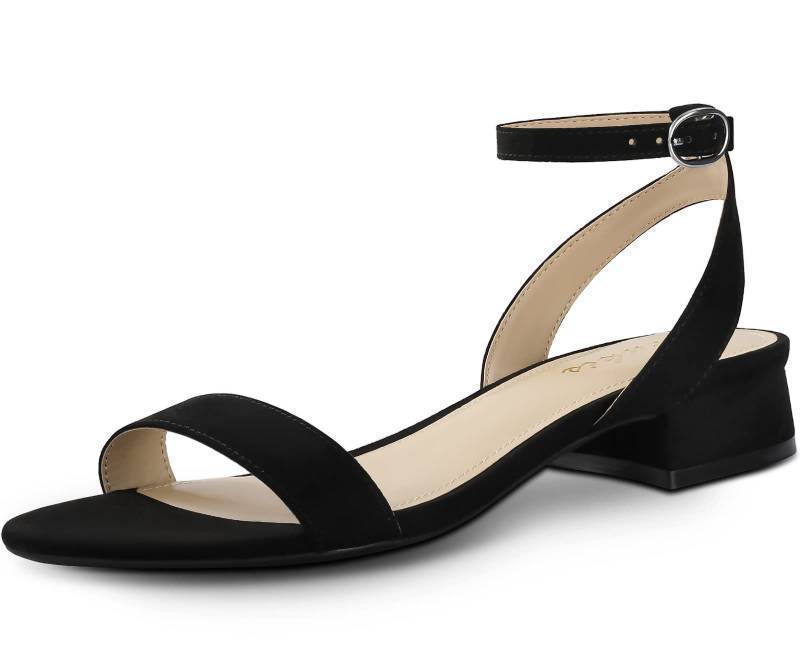 lot 61491 image: Nude White Black Women Sandals Gold Silver Comfortable Strappy Open Toe Sandals for Women Dressy Summer 1 Inch Low Block Clear Pink Taupe Heel Flat Adjustable Ankle Strap Wide Available Shoes - Retail $40