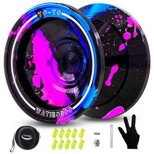lot 43747 image: Professional Metal Trick Yo-yo Responsive & Unresponsive yoyos for Beginners and Adults yo yo, with Bearing Kit, 10 Strings, Case & Gloves - Retail $20