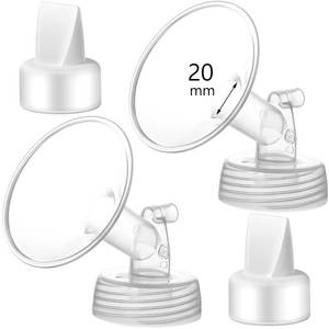 lot 43753 image: 20mm Flange and Duckbill Valve Compatible with Spectra S1 S2 9 Plus Breastpump Replacement to Spectra Pump Parts, Not Original, Replace Accessories. - Retail $17