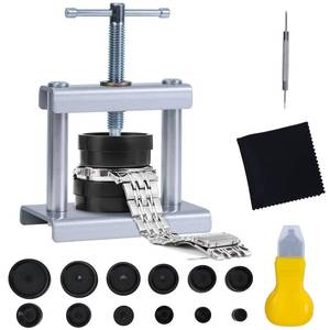 lot 43754 image: Watch Press Tool Set, Watch Back Case Closer for Closing the Cover , Watches Battery Replacement Tool Kit, Dismantling The Watchs Opener Case, Suitable for Watches Repair Kits with 16 to 50mm Circular Dials - Retail $13