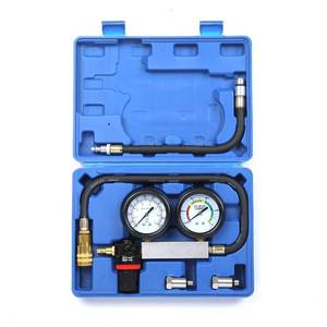 lot 43762 image: TU-21Cylinder Leak Down Tester Kit, Automotive Engine Compression Leakage Test Kit for Cars Trucks Motorcycles (Blue) - Retail $28
