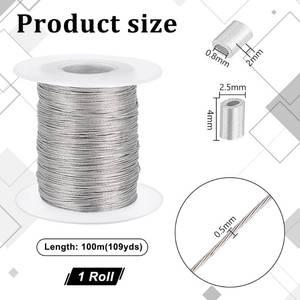 lot 43767 image: 328 Feet 0.5mm Heavy Duty Picture Hanging Wire, 304 Stainless Steel Photo Frame Hanging Wire  - Retail $7