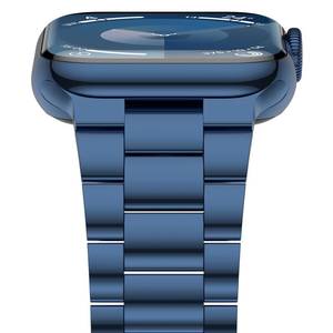 lot 43770 image: Lightweight Stainless Steel Band Designed for Apple Watch Ultra 3 & Ultra 2, Series 1-11, 46mm, 45mm, 44mm, 42mm, Replacement iWatch Bands for Men & Women, Blue - Retail $20
