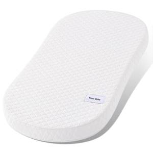lot 43771 image: Pro Goleem Baby Bassinet Mattress Pad 30x18 Peanut Hourglass, Waterproof Soft Cover Gel Memory Foam, Dual Side Cradle Mattress Fit Halo BassiNest Bassinet Series - Retail $56